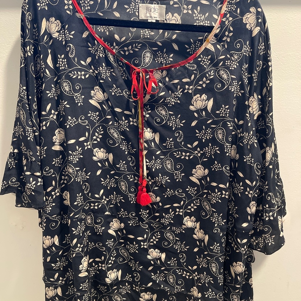 Johnny Was JADE silk blouse